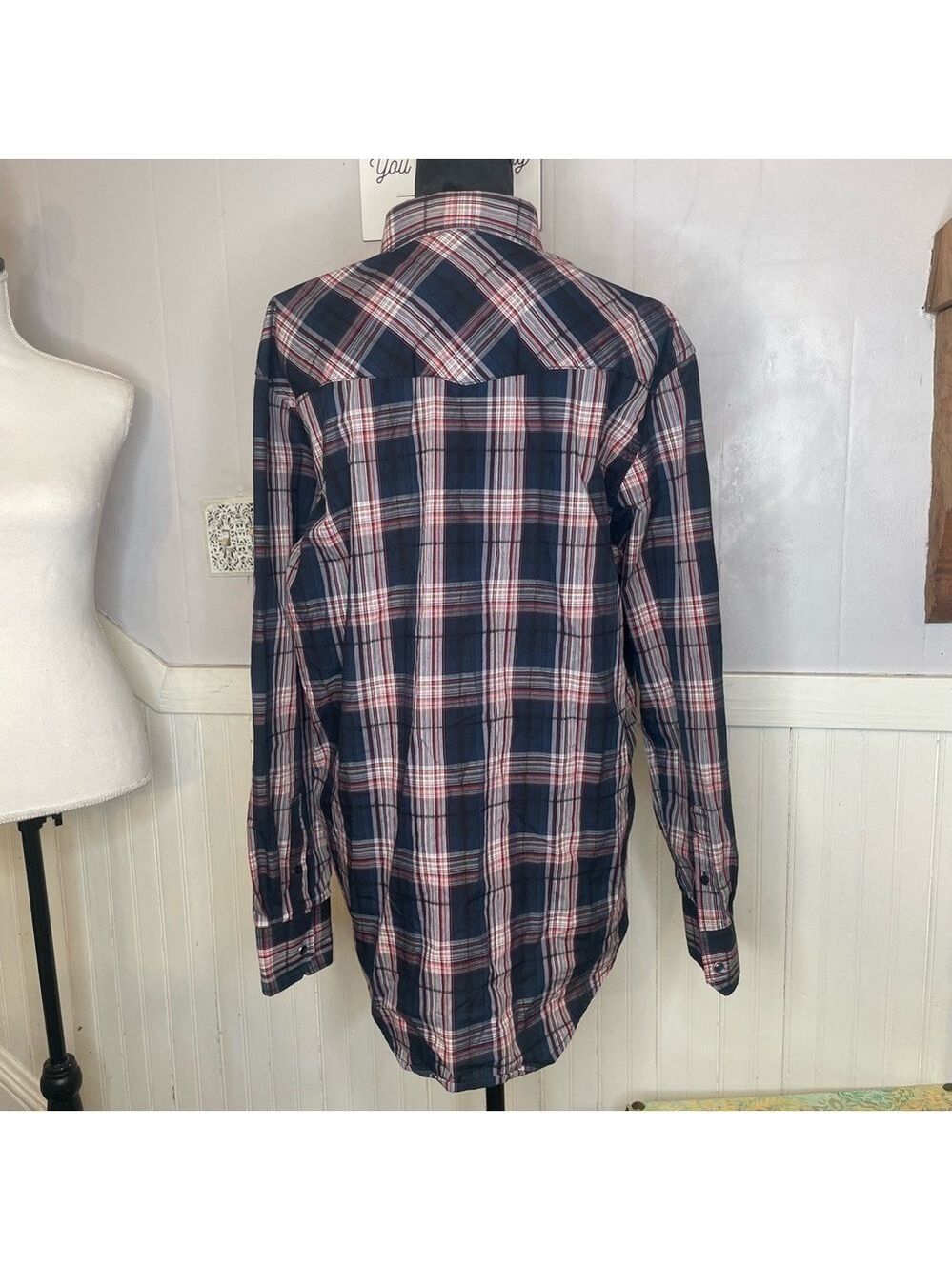 Costal Men’s Western Plaid Snap Button Shirt XL - Picture 5 of 14